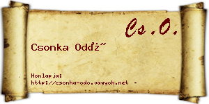 Csonka Odó névjegykártya